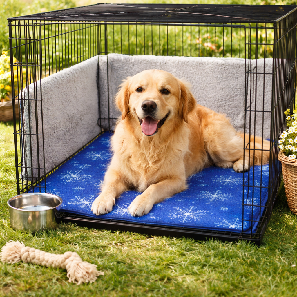 GoldenRetrieverrestinginsunnycrate