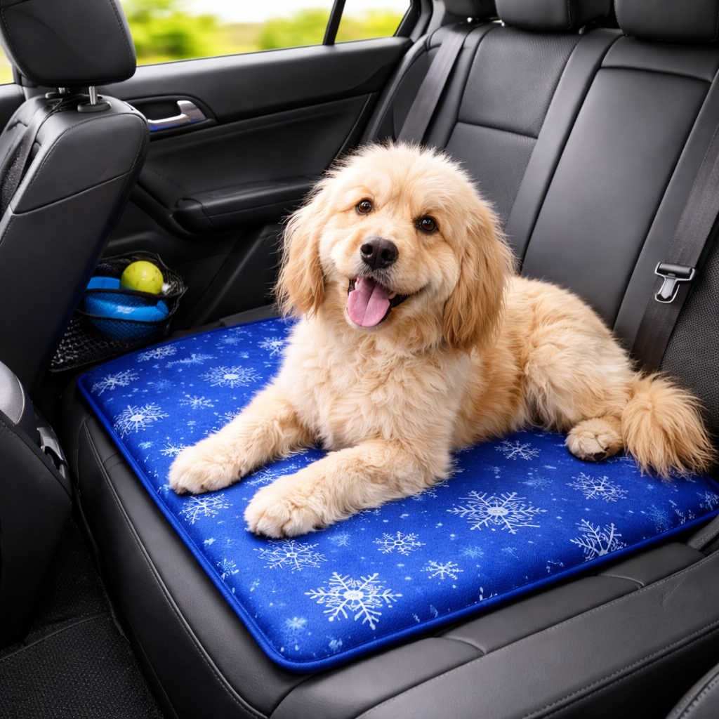Goldendoodleloungingincarcomfort